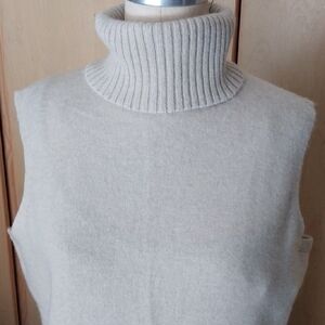 Lafayette 148 Creme Cashmere S/L Sweater Size Large